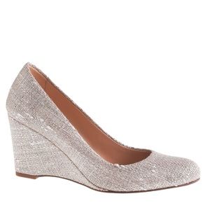 Jcrew Martina wedges with knit fabric texture, size 8 EUC